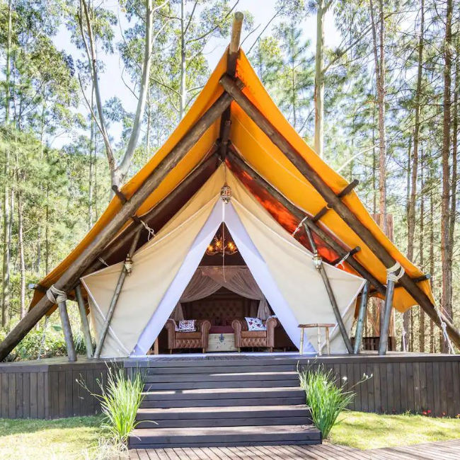 Tenda glamping de luxo Guardião da Montanha em Anitápolis Serra Catarinense