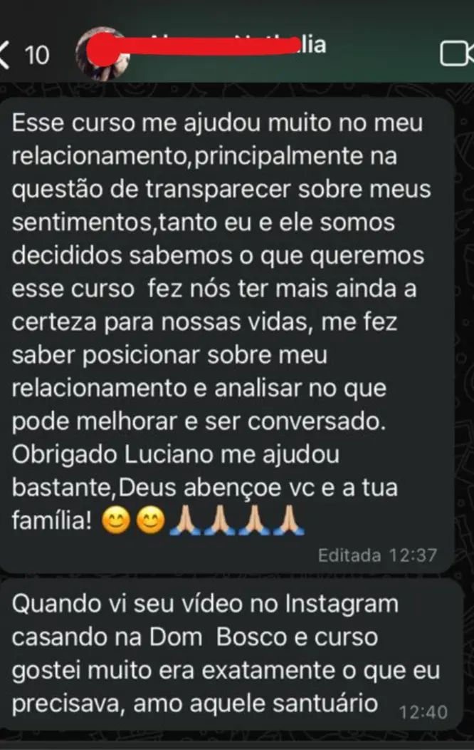 depoimento aluna realizada