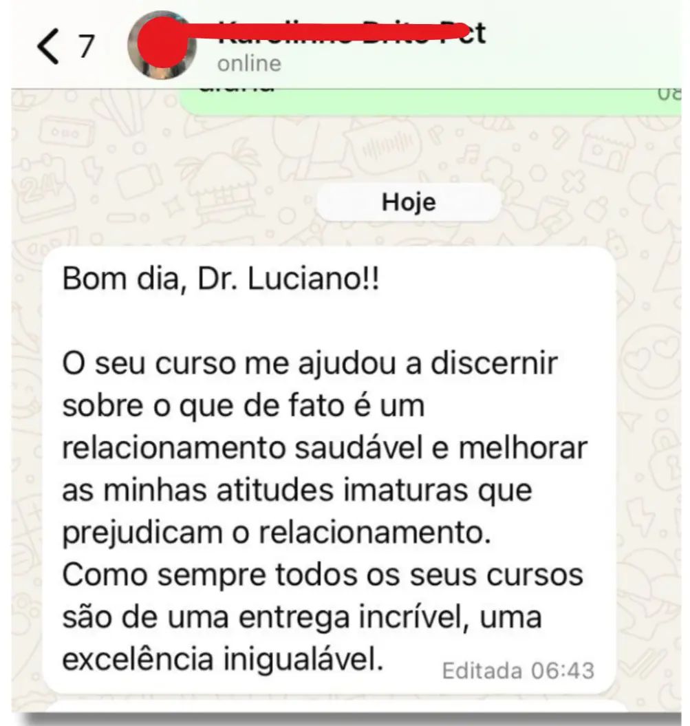depoimento aluna realizada